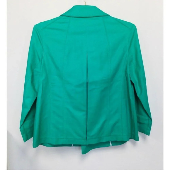 NWT White House Black Market Womens Turquoise Swing Double Breasted Jacket Sz 8 - Picture 3 of 13